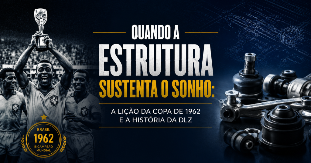 Copa de 1962, DLZ, suspensão automotiva, peças de suspensão, estabilidade veicular, segurança automotiva, pivô de suspensão, bandeja de suspensão, bieleta, terminal de direção, articulação axial, manutenção preventiva, direção automotiva, reposição automotiva, autopeças, desempenho do veículo, estabilidade na direção, suspensão de qualidade, mercado de reposição, ISAPA Auto