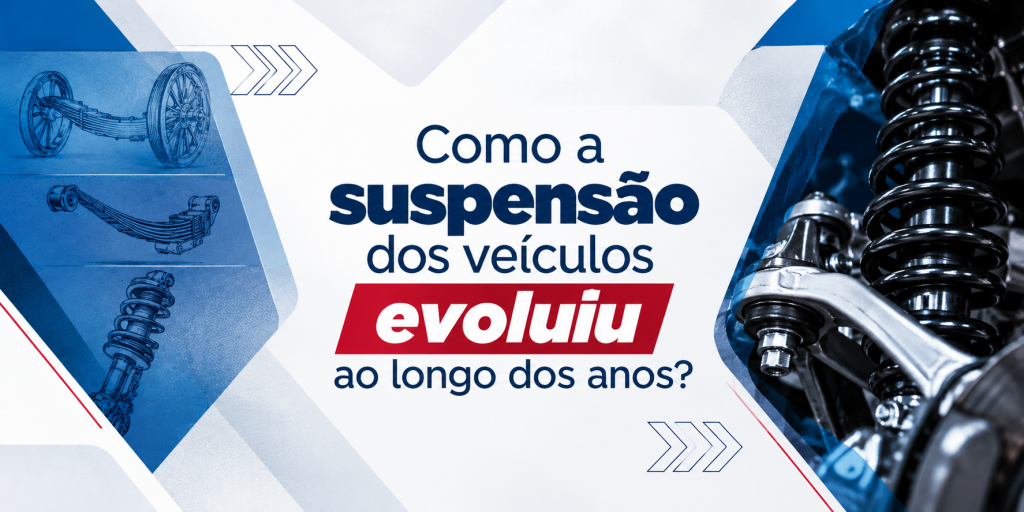 suspensão automotiva, evolução da suspensão, tecnologia automotiva, sistema de suspensão, manutenção da suspensão, peças de suspensão, amortecedores, direção e suspensão, aftermarket automotivo